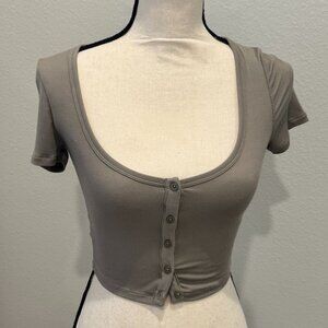 Aritzia Brand new! Sunday Best Button Up Crop Top